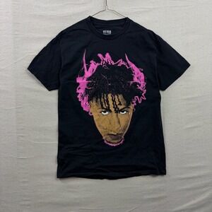 Never Broke‎ Again T-Shirt Mens LG Black YoungBoy NBA Snitches Get Stitches Tee
